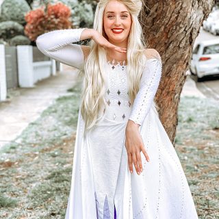 Queen Elsa White Dress